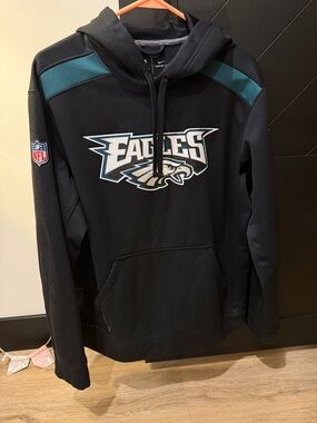 Nike Black Philadelphia Eagles Pullover Hoodie with Teal Accents Unisex